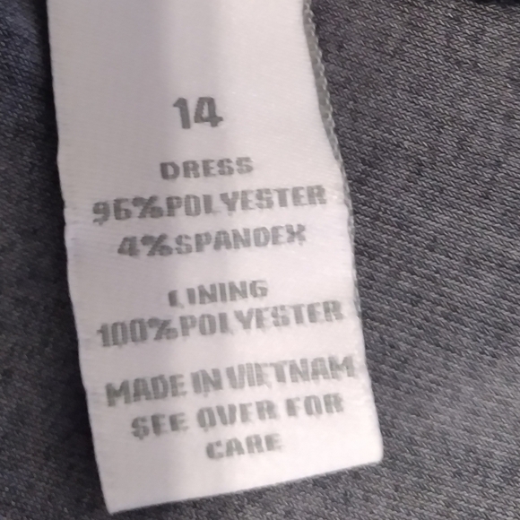 Dressbarn Stretchy Colorful Leaf Print Mock Wrap Bust Midi Dress - Picture 6 of 7